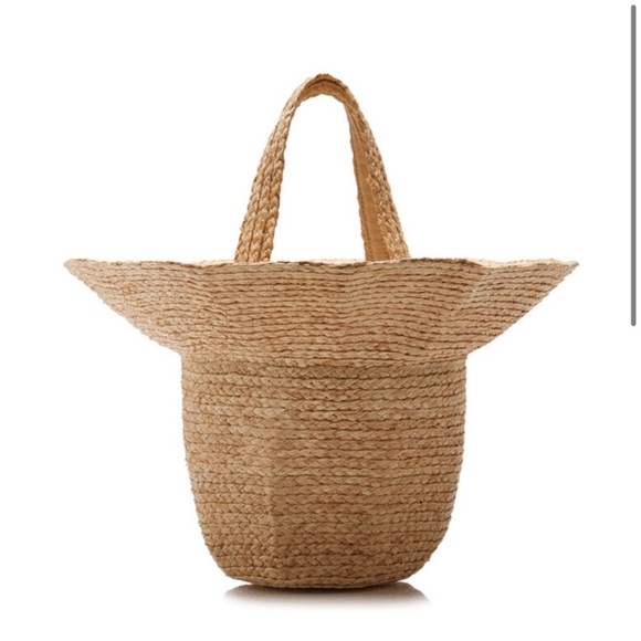 The Row Sol Tan Raffia Woven Tote Bag - Picture 2 of 5